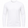 Premium White Long Sleeve Cotton T-Shirt | coolemanwear